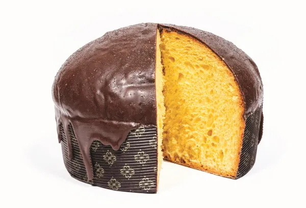 PANETTONE GLASSATO AL CIOCCOLATO SICILIANO (senza uvetta e agrumi canditi)