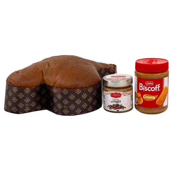 Colomba al caffè con crema al caffè e crema Biscoff 1 KG