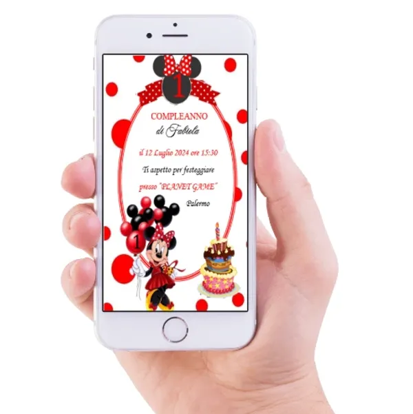 Invito Digitale Compleanno Minnie