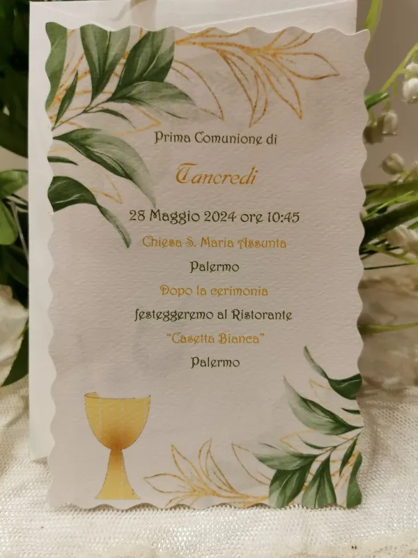 Invito Prima Comunione Calice