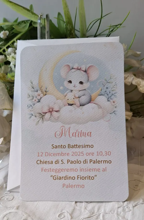 Invito Santo Battesimo Bimba