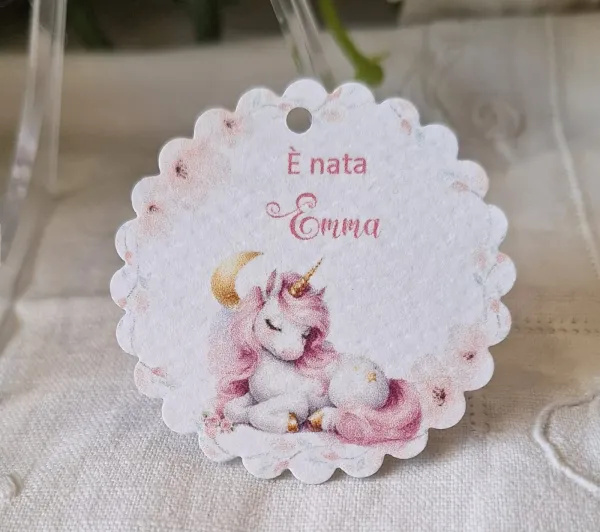 Tag Nascita Bimba unicorno