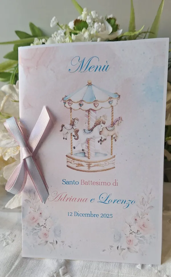 Menù Santo Battesimo Gemelli giostrina