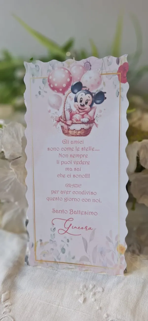 Segnalibro Battesimo Minnie