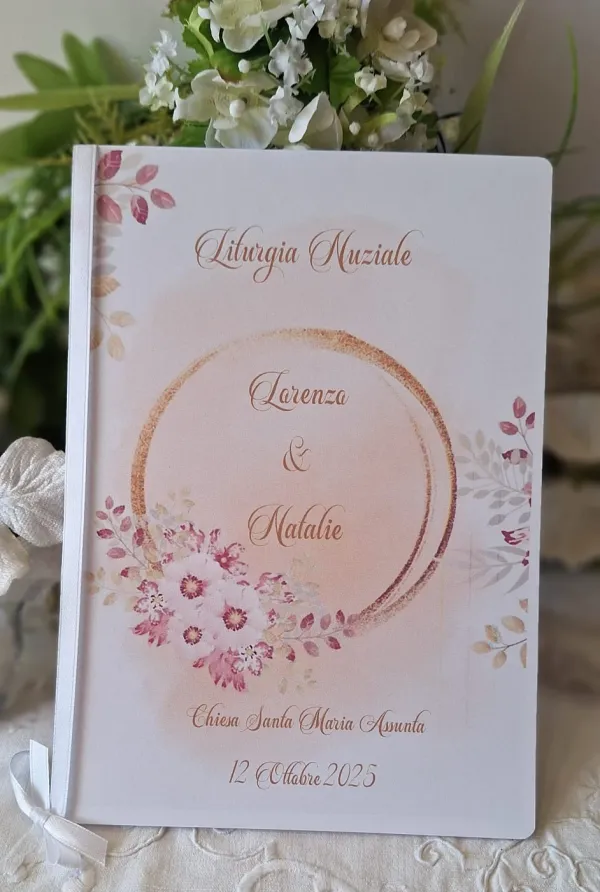 Libretto Messa cornice fiori