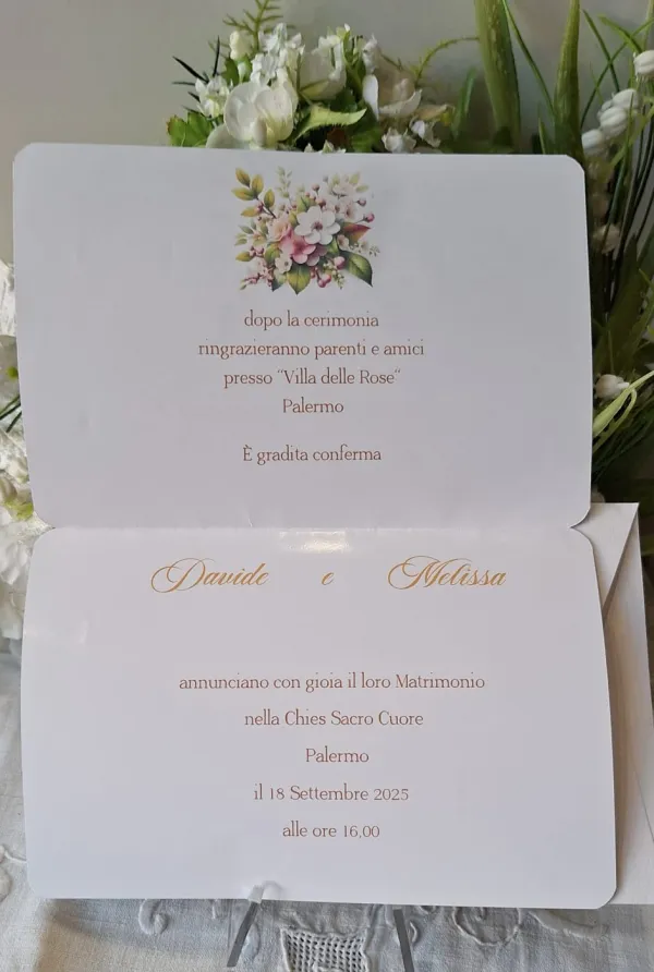 Partecipazione Matrimonio fiori