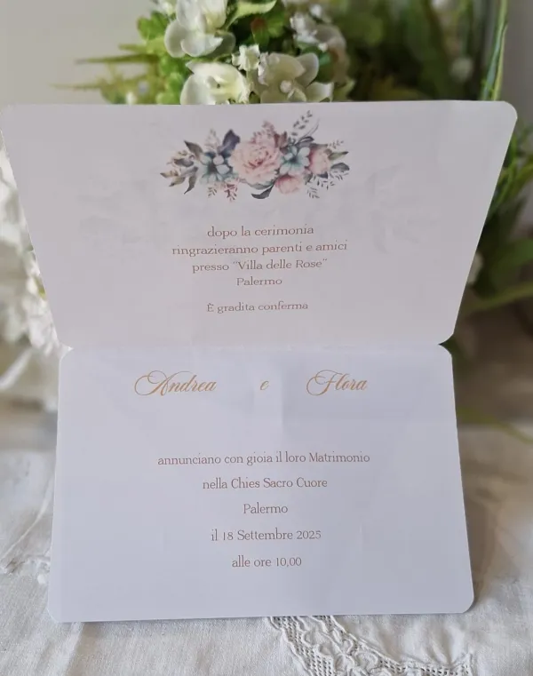 Partecipazione Matrimonio fiori