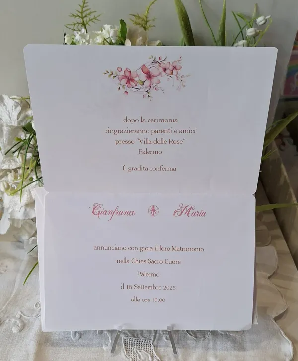 Partecipazione Matrimonio fiori