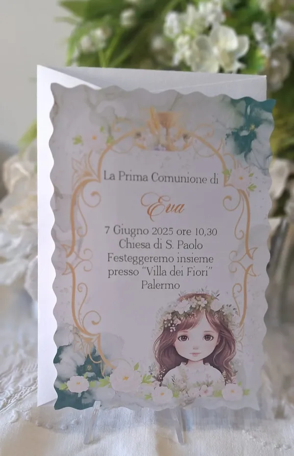 Invito Prima Comunione Bimba