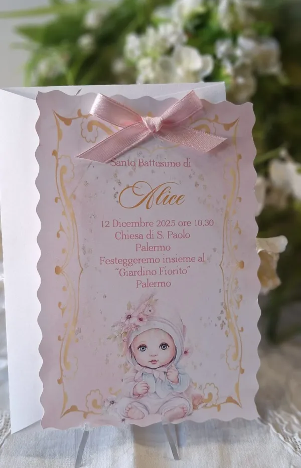 Invito Santo Battesimo bimba