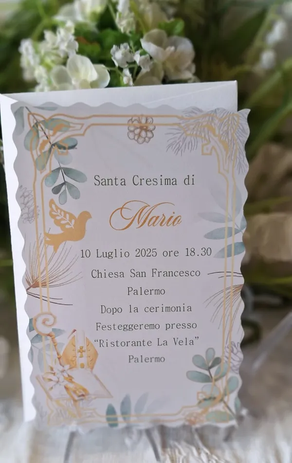 Invito Santa Cresima ragazzo