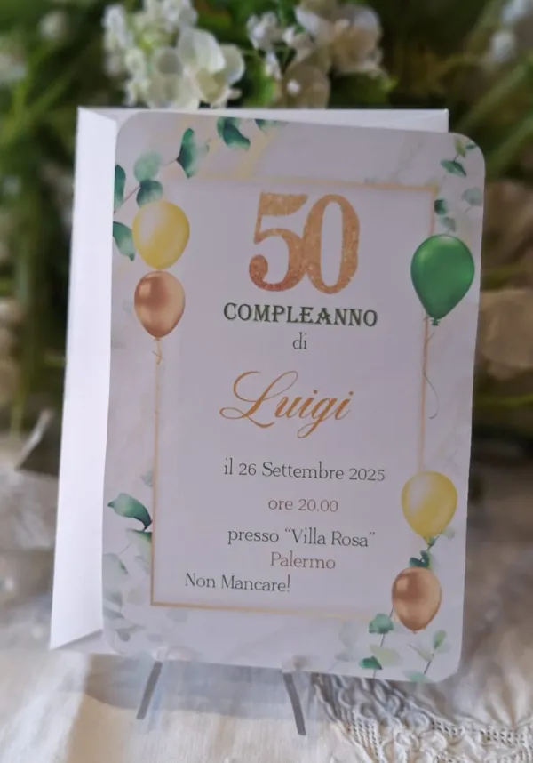 Invito 50 Anni Uomo