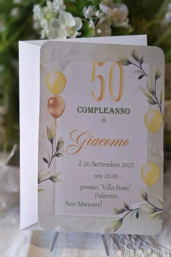 Invito 50 Anni Uomo