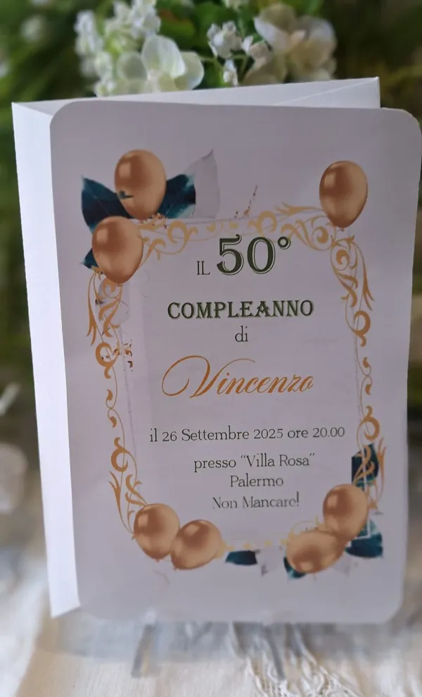 Invito 50 Anni Uomo