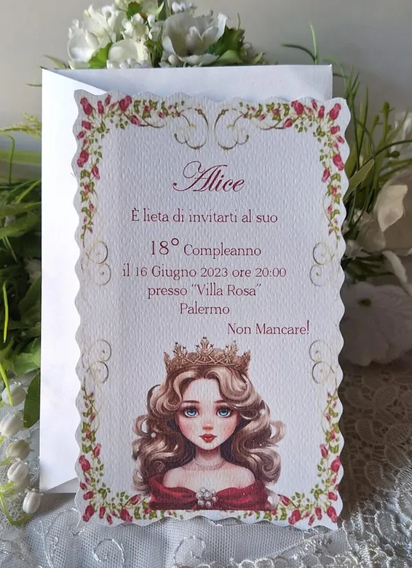 Invito 18 Anni Ragazza