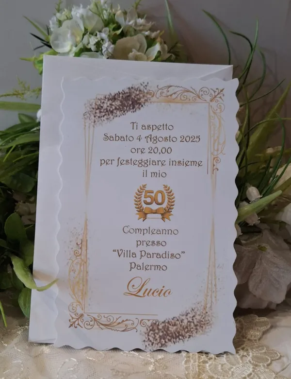 Invito 50 Anni Uomo