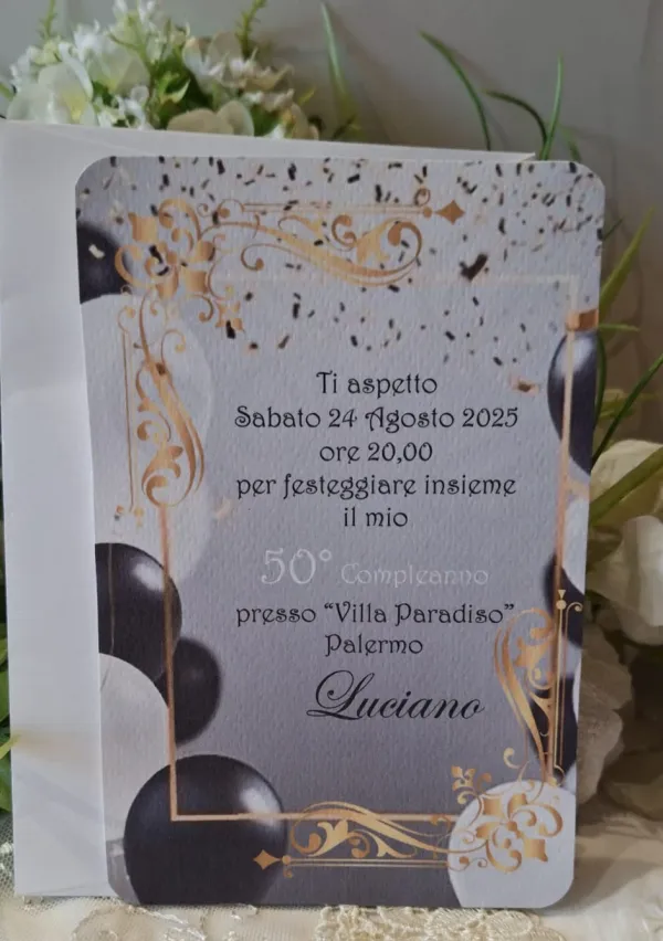 Invito 50 Anni Uomo