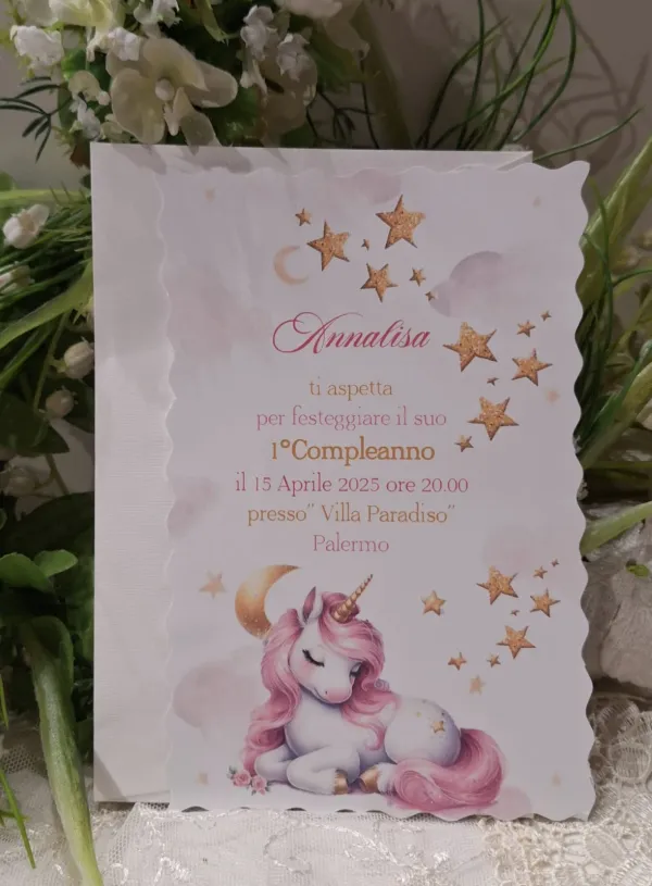 Invito 1 Anno Unicorno