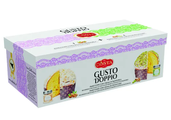 Panettone "Doppio Gusto" Mandorla + Pistacchio